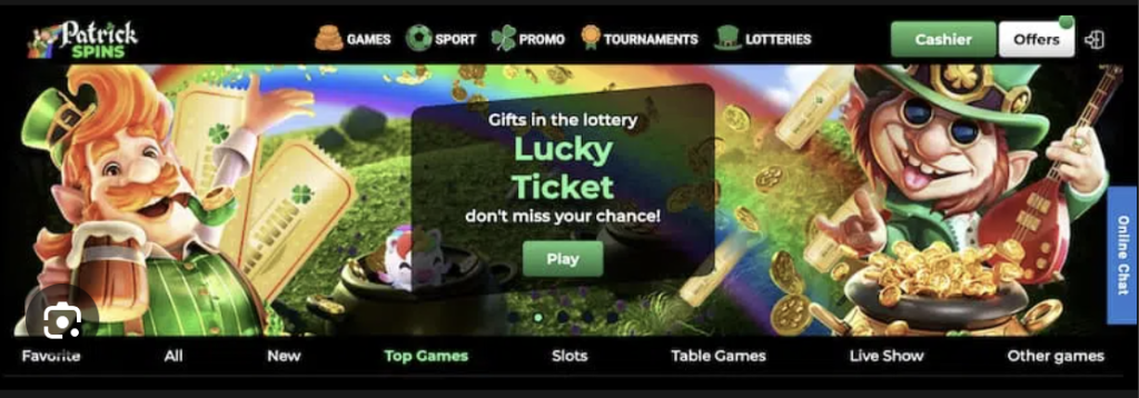 Patrick Spins Casino Website